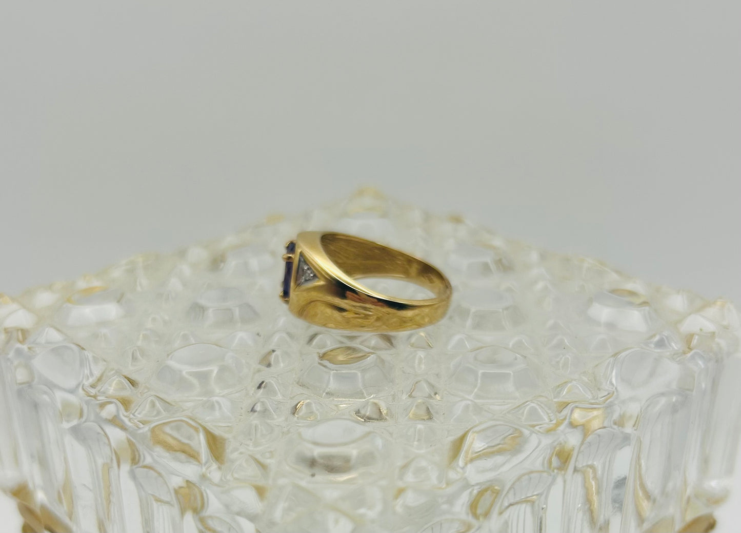 Amethyst & Diamond Ring (.02pts t.w.) in 10K Yellow Gold
