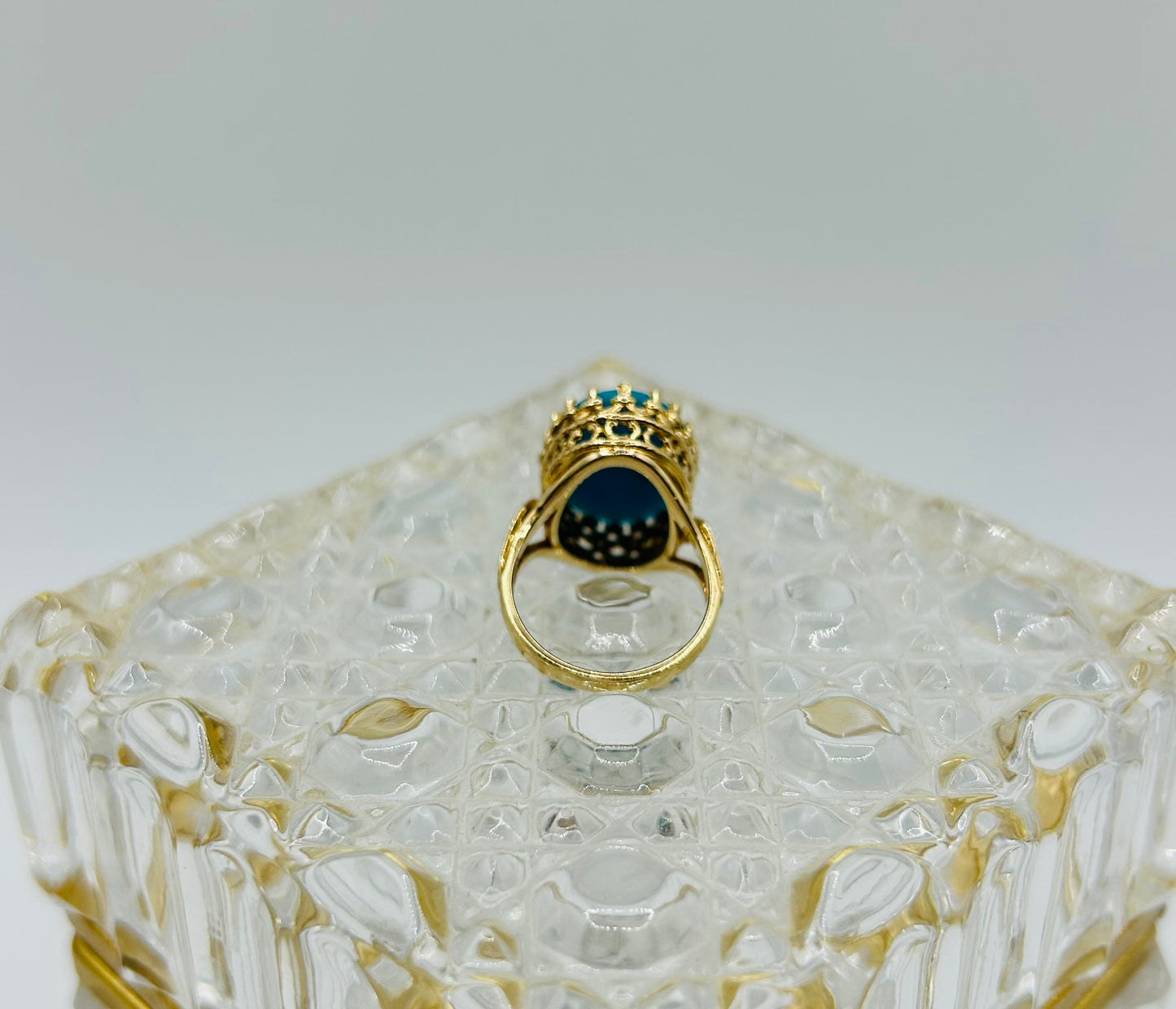 Turquoise Ring in 10K Yellow Gold