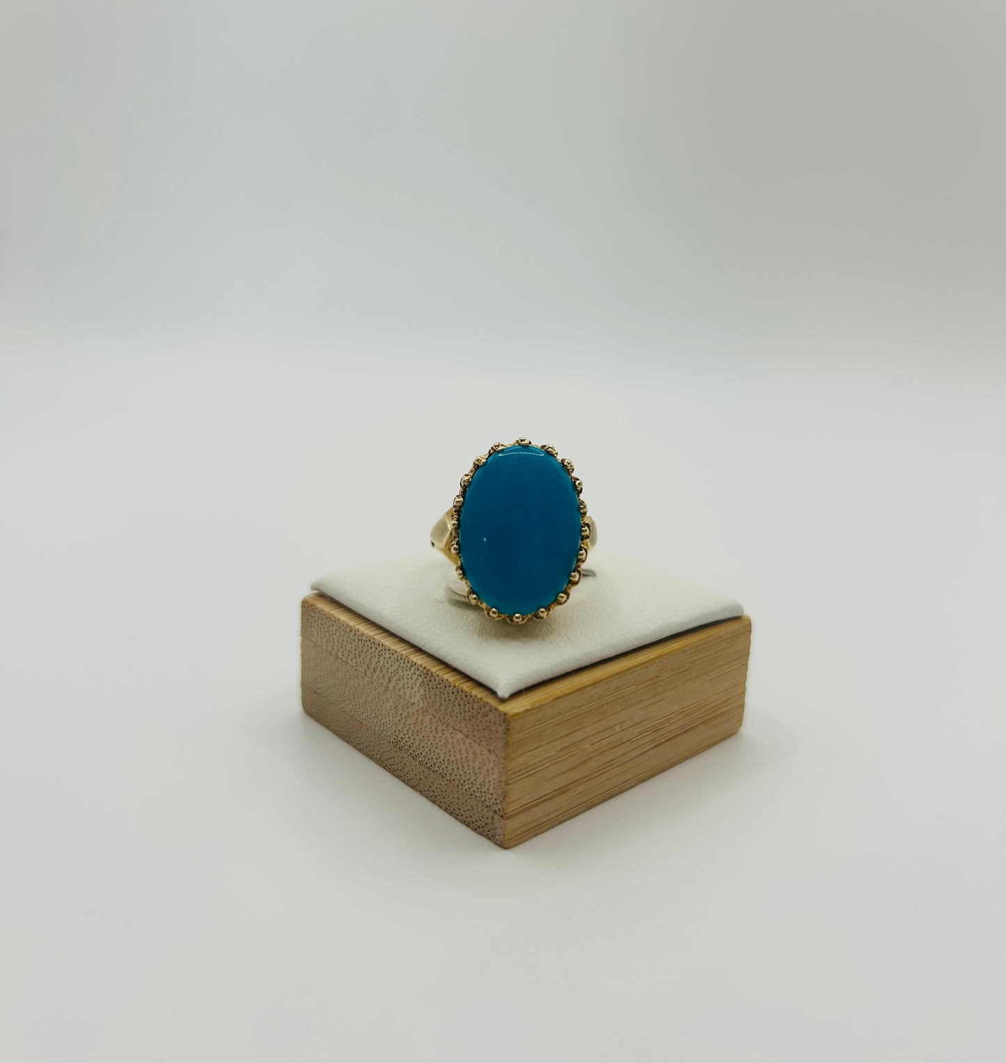Turquoise Ring in 10K Yellow Gold