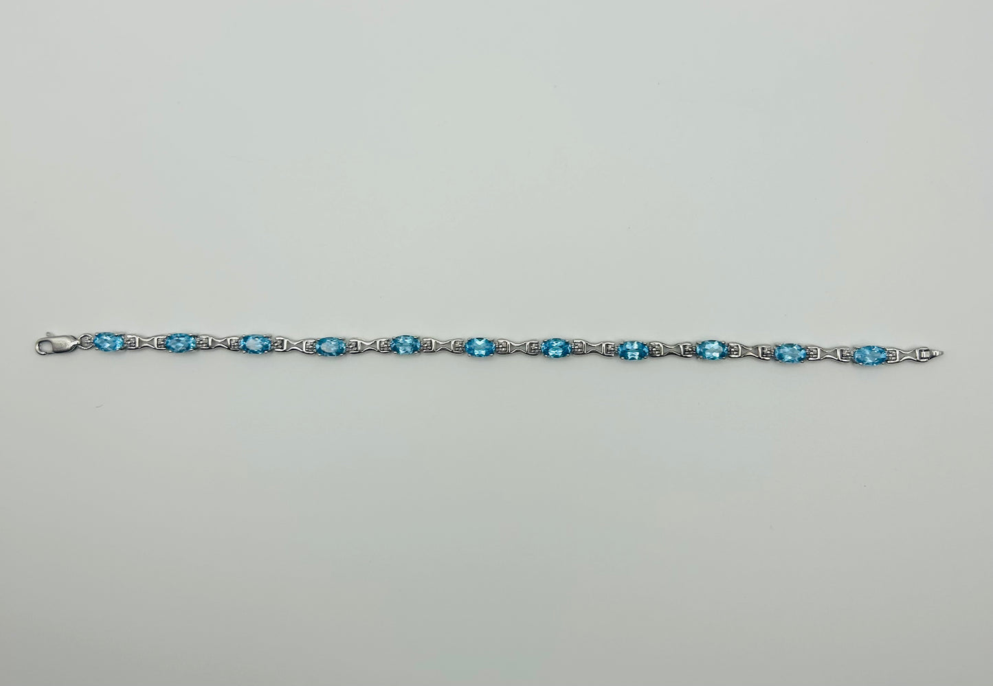 Blue Topaz Bracelet in Sterling Silver