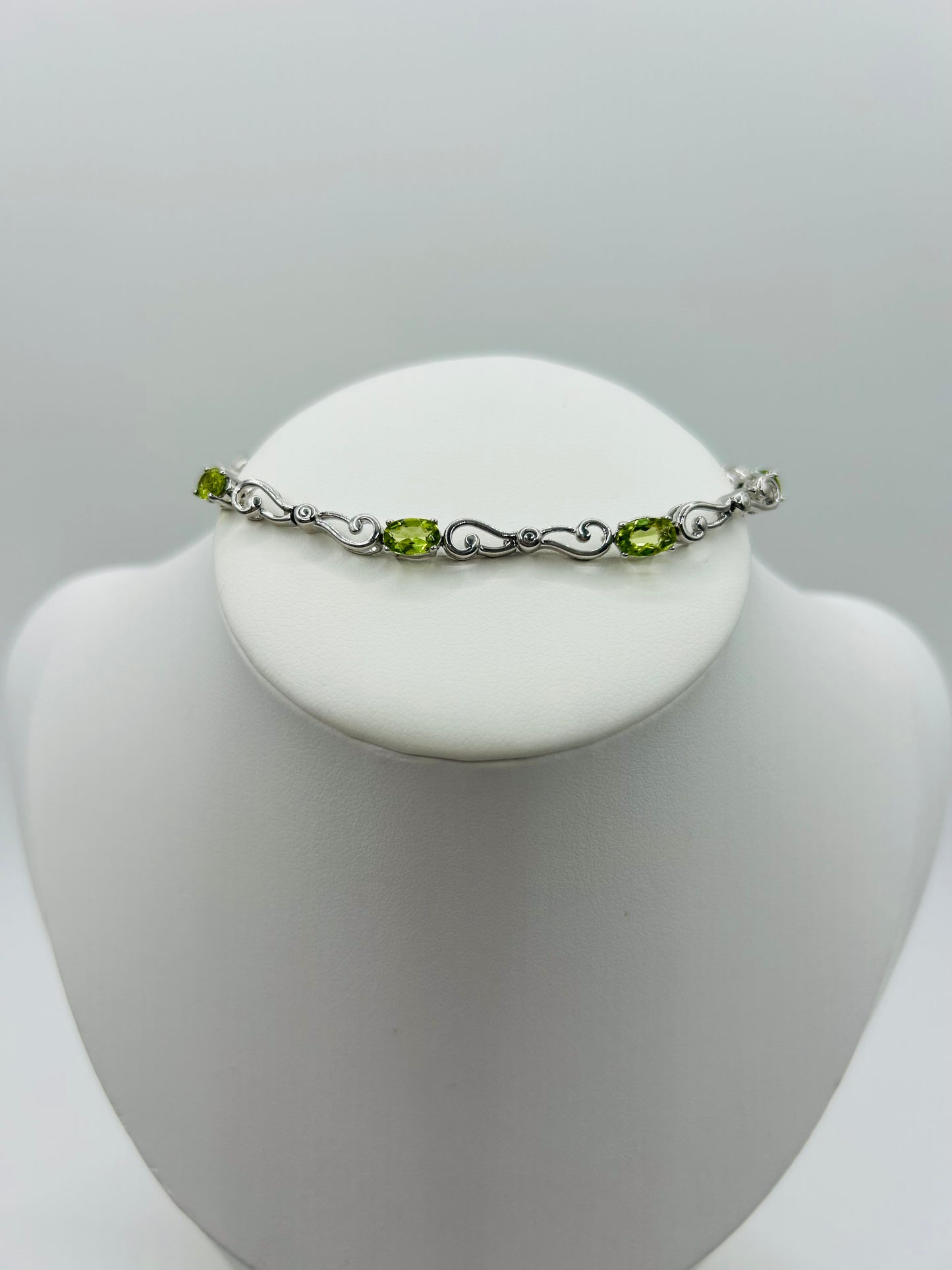 Peridot Bracelet in Sterling Silver