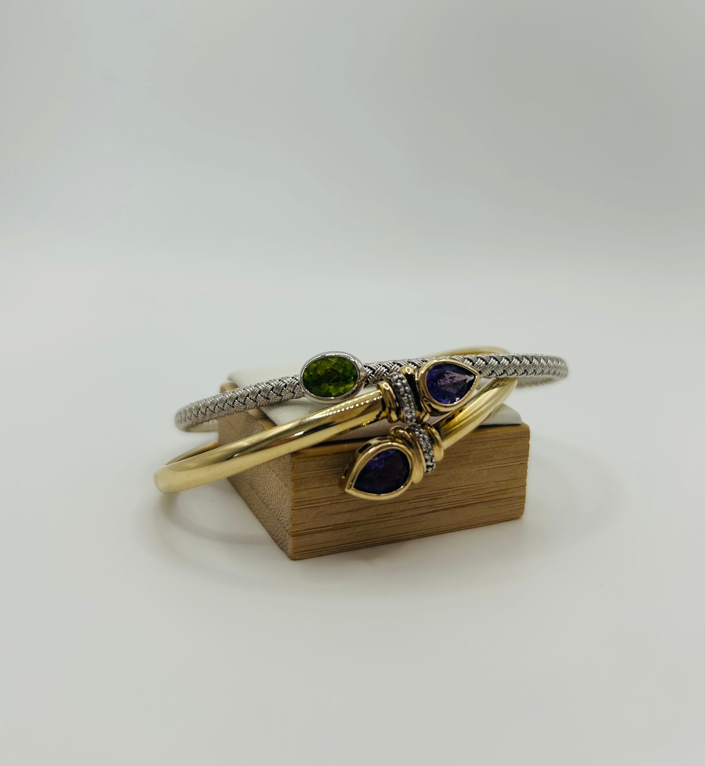 Peridot Cuff Bracelet in Sterling Silver