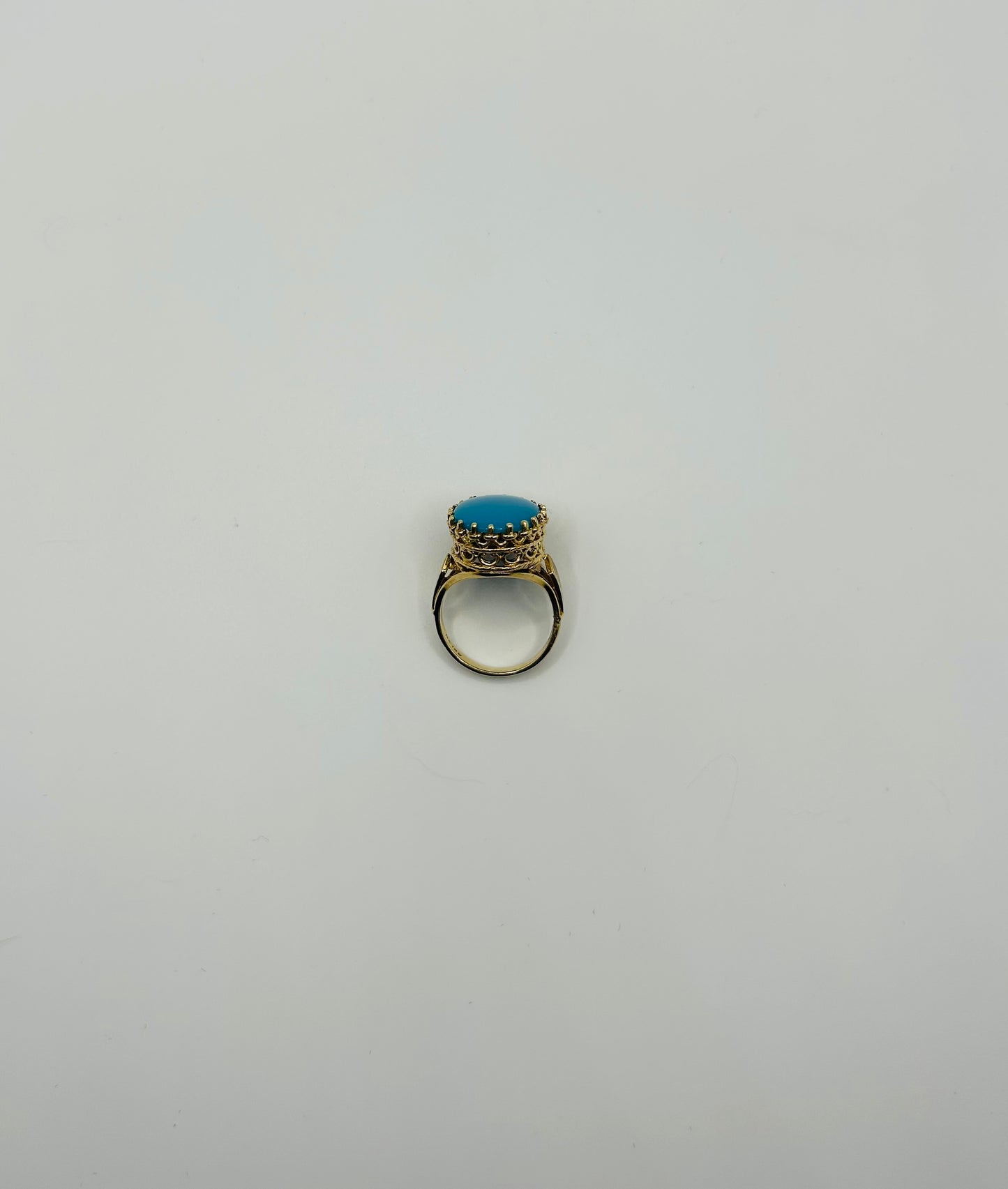 Turquoise Ring in 10K Yellow Gold