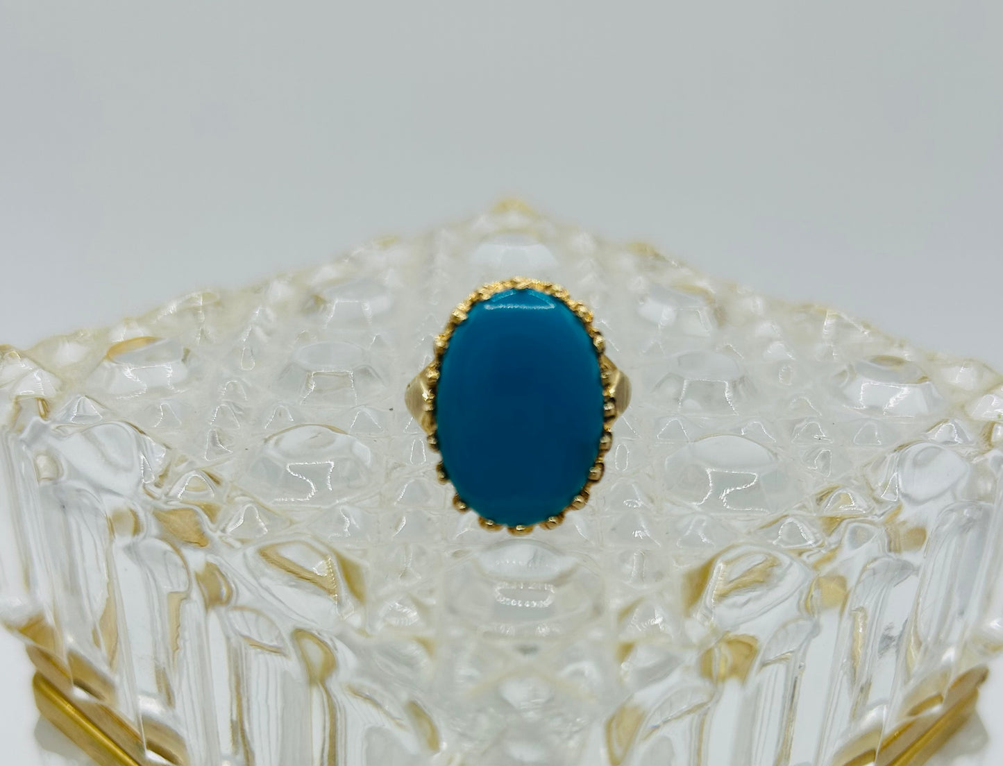 Turquoise Ring in 10K Yellow Gold