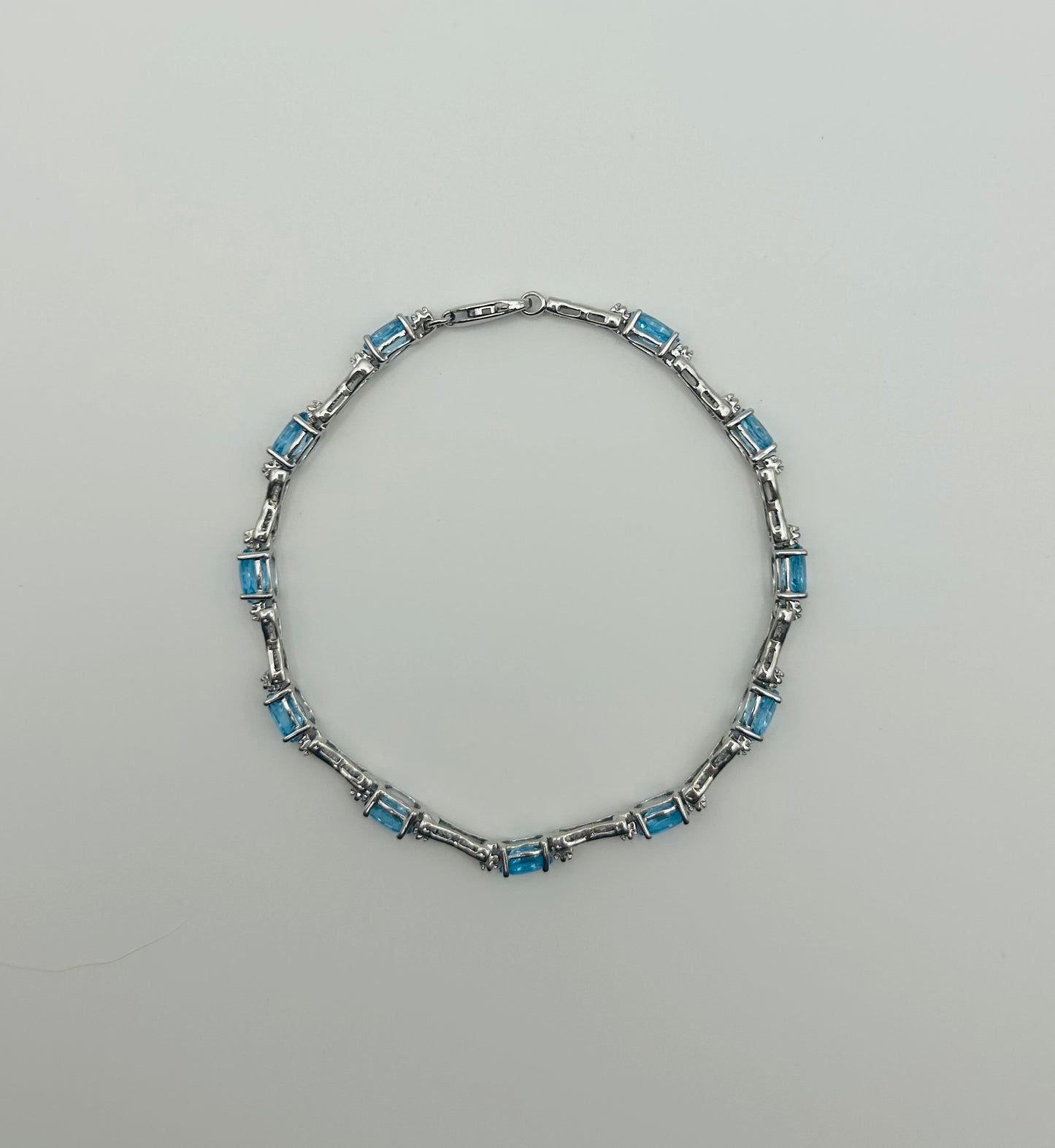Blue Topaz Bracelet in Sterling Silver