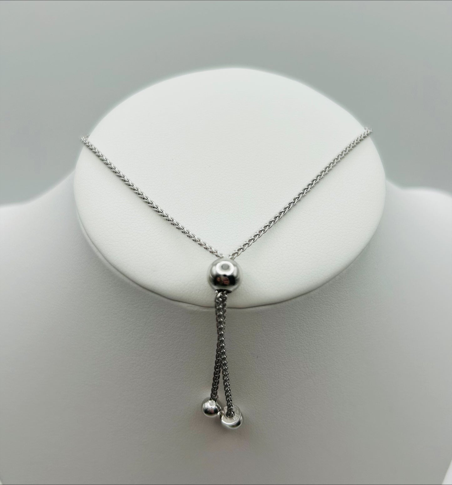 Diamond Clover Bolo Bracelet (.10pts t.w.) in Sterling Silver