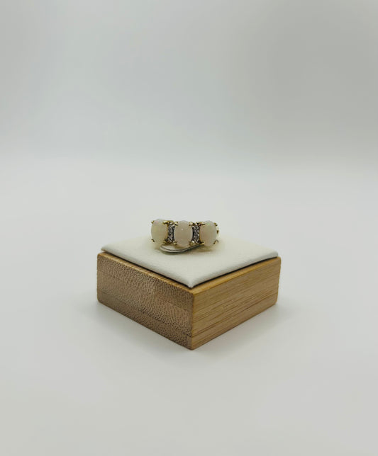 Opal & Diamond Ring (.06pts t.w.) in 10K Yellow Gold