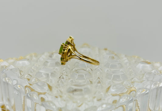 Peridot Ring in 10kt Yellow Gold