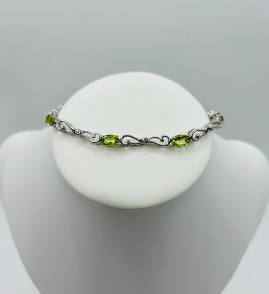 Peridot Bracelet in Sterling Silver