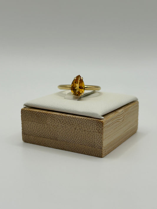 Citrine Ring in 10K Yellow Gold