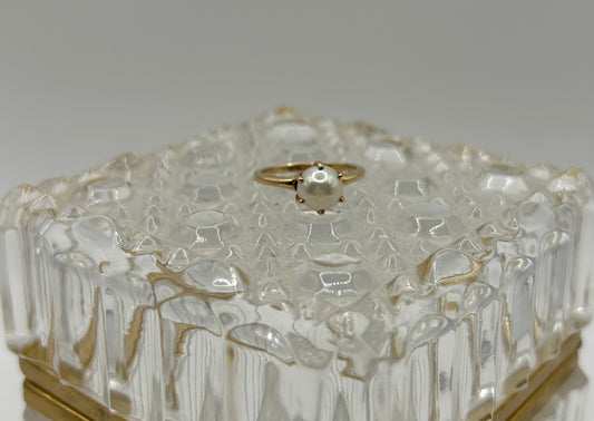 Pearl Ring in 14K Yellow Gold