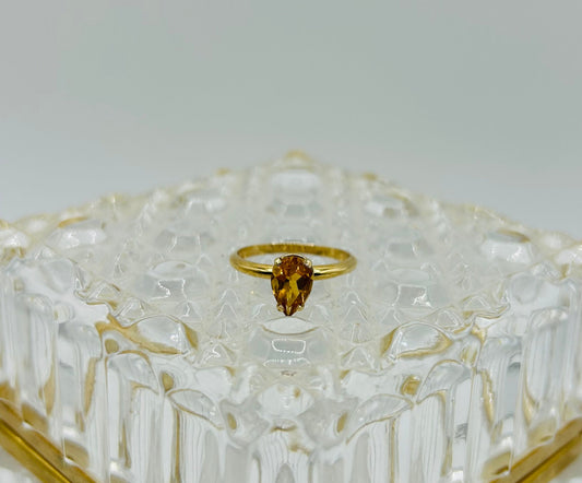 Citrine Ring in 10K Yellow Gold