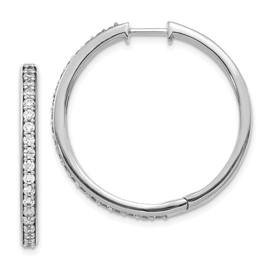 Diamond Hoop Earrings (1ct t.w.) in 14kt White Gold