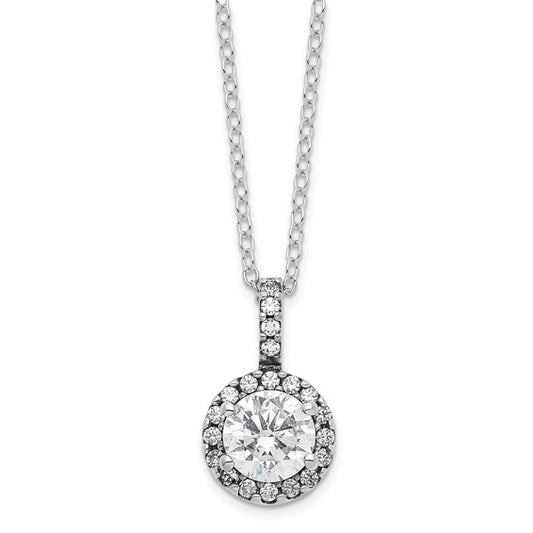 Diamond Halo Pendant (.36pts t.w.) in 14kt White Gold
