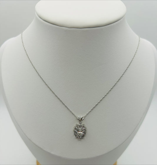 Starburst Diamond Pendant (.60pts t.w.) in 14kt White Gold