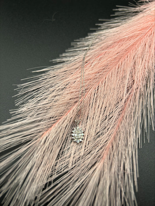 Starburst Diamond Pendant (.60pts t.w.) in 14kt White Gold