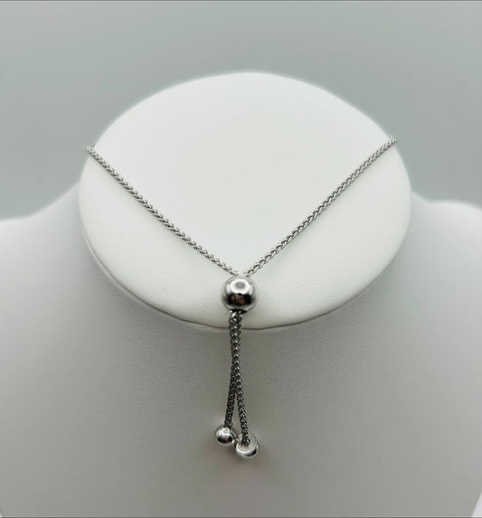 Diamond Bolo Bracelet (.10pts t.w.) in Sterling Silver