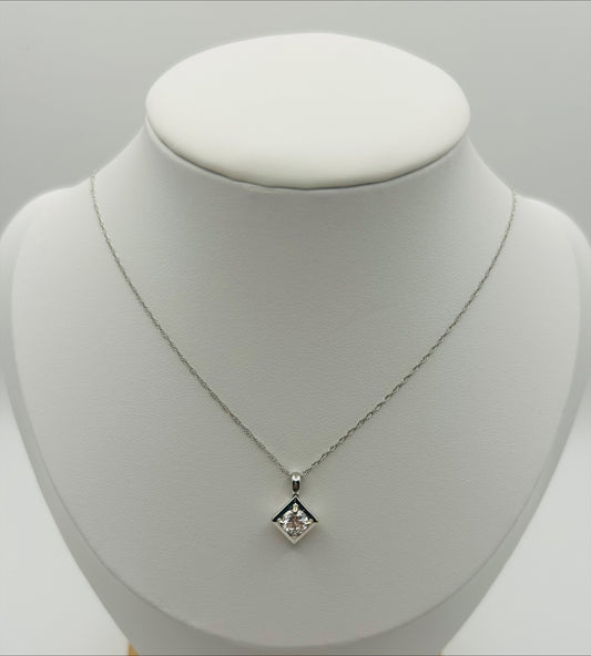 Diamond Pendant (.50pts t.w.) in 14kt White Gold